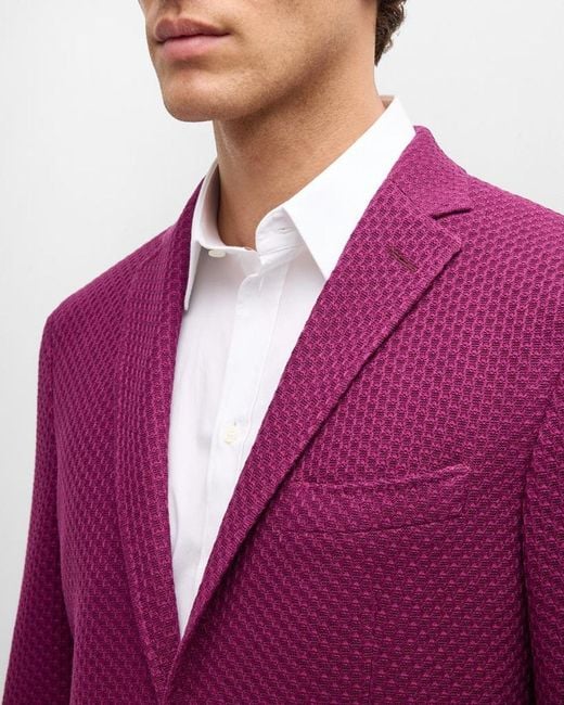 Etro Purple Apos;S Basic Textured Blazer for men