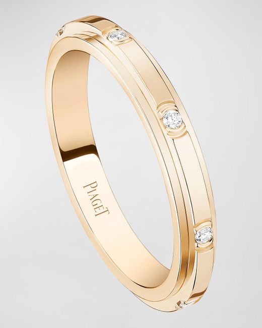 Piaget Natural Possession 18k Rose Gold Diamond Band Ring, Eu 49 / Us 4.75