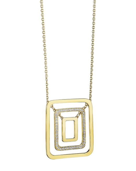 Mimi So Metallic 18k Diamond Piece Pendant Necklace