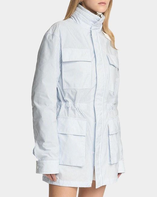 Malo Blue Oversized Field Jacket