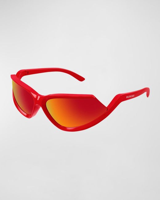Balenciaga Red Bb0289sm Plastic Wrap Sunglasses for men