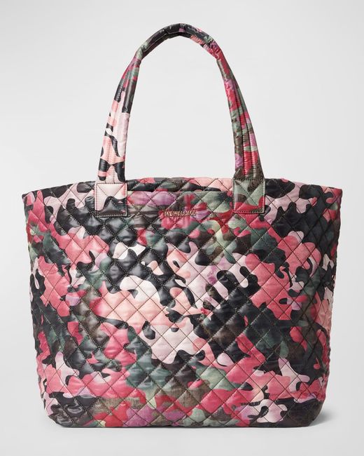 MZ Wallace Red Dahlia Camo Large Metro Tote Deluxe