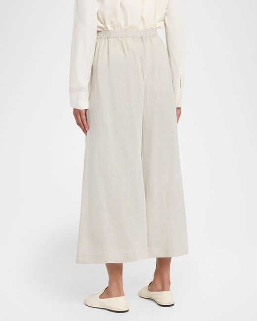 Eskandar White Flared Culottes