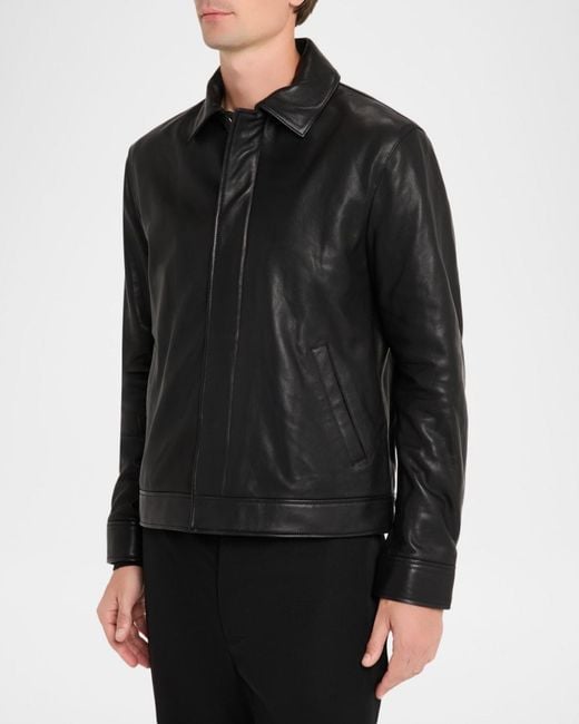 Jonathan Simkhai Black Apos;S Landon Collared Leather Jacket for men
