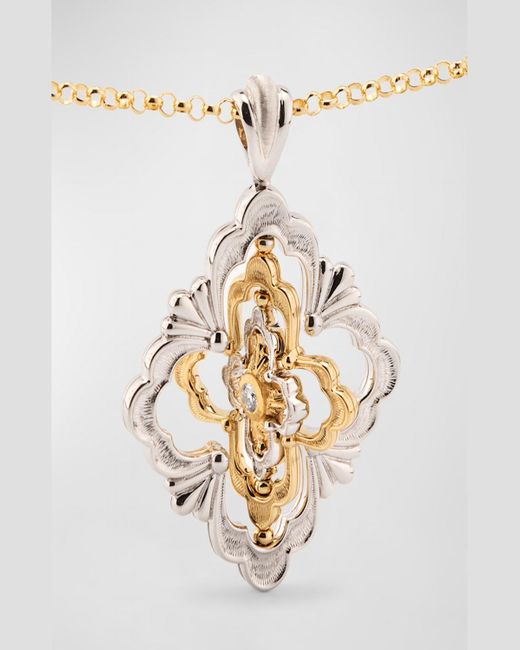 Buccellati White Iconica Diamond 18K And Pendant Necklace