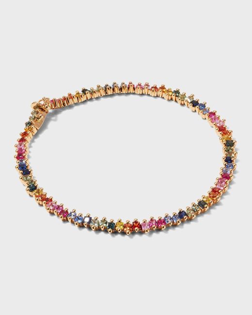 KALAN by Suzanne Kalan Multicolor Rose Gold Medium Princess-cut Bracelet