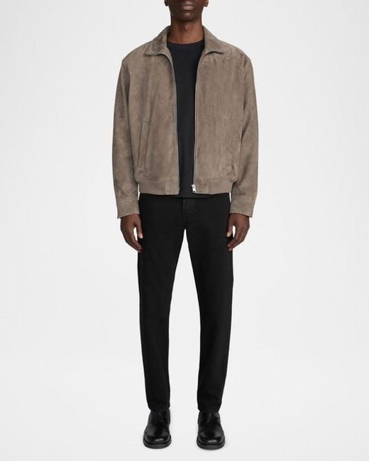 FRAME Brown Apos;S Suede Full-Zip Bomber Jacket for men