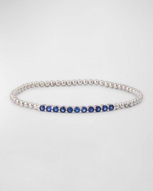 Lisa Nik Metallic 18K Sapphire Stretch Bracelet