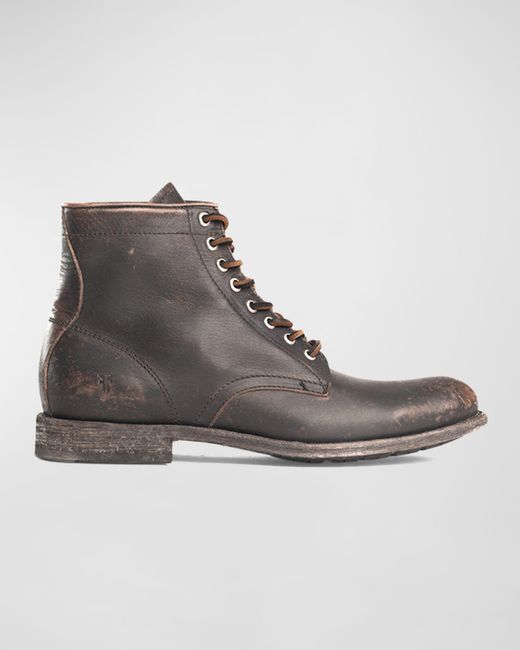 Frye Gray Tyler Burnished Leather Ankle Boots for men