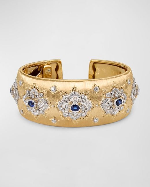 Buccellati Metallic Opera 18K Sapphire & Diamond Bracelet