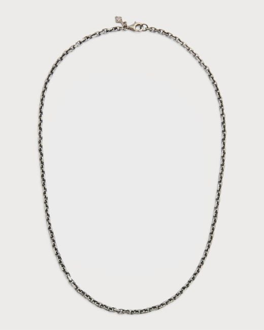 Armenta Metallic Box Chain Necklace, 22"l for men