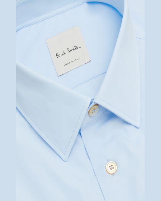 Paul Smith Blue Tailored Fit Cotton Dress Shirt for men