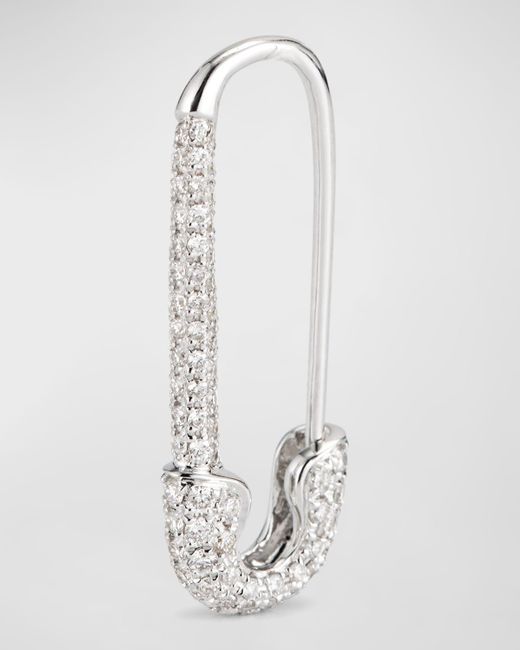 Anita Ko White 18K Diamond Safety Pin Earring, Single