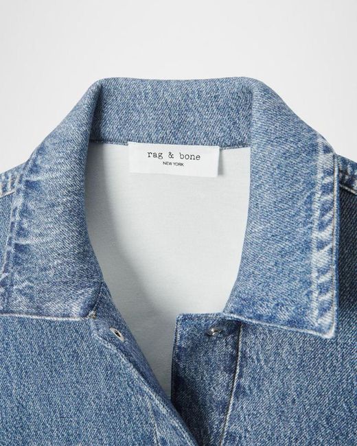 Rag & Bone Blue Miramar Mallow Trucker Jacket