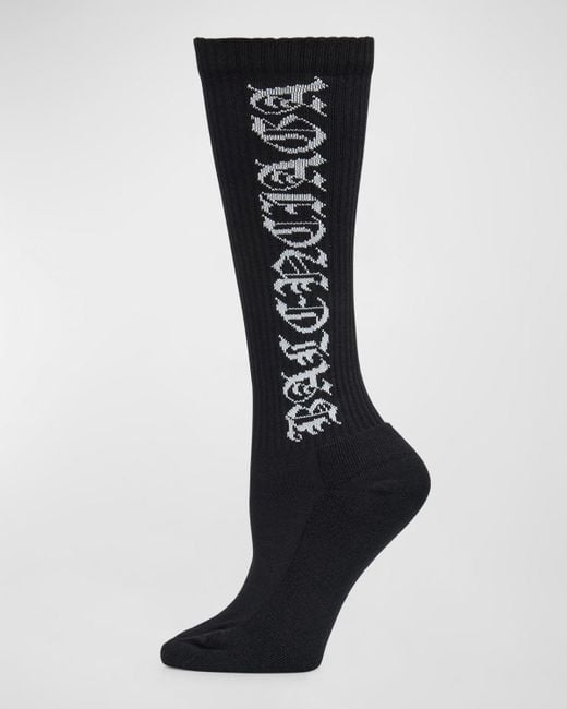 Balenciaga Black Gothic Tennis Socks