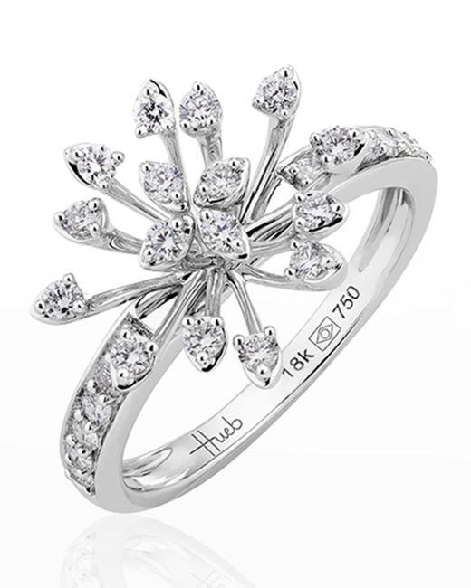 Hueb White Luminus 18K Diamond Stemmed Ring