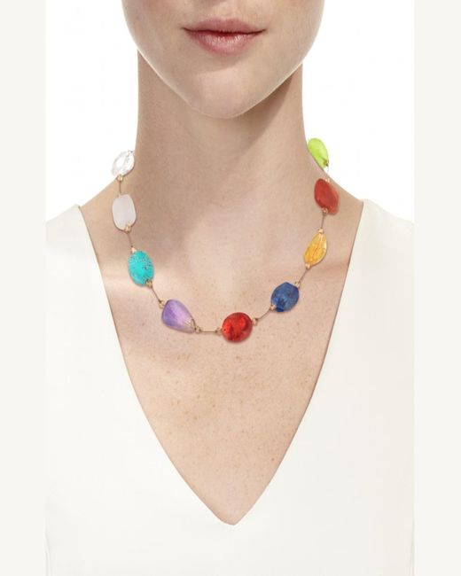 Margo Morrison Multicolor Crystal & Multi-Stone Necklace