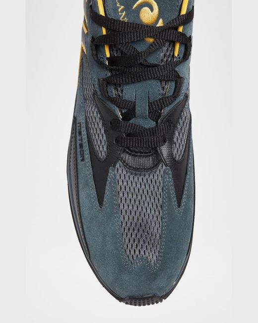 Lanvin Blue Meteor Mesh Runner Sneakers for men