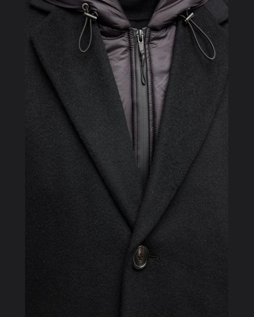 Cardinal Of Canada Black Trenton Topcoat W/ Insulated Hooded Bib for men