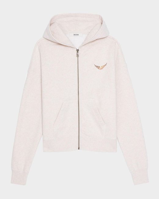 Zadig & Voltaire Natural Mia Wild Love Concert Zip Jacket