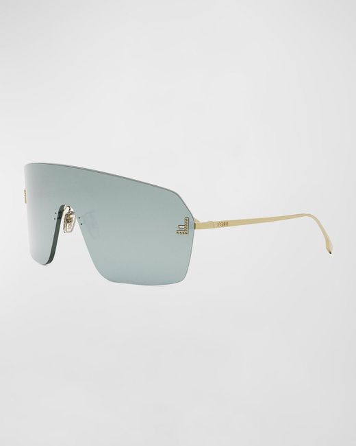 Fendi Multicolor First Metal Shield Sunglasses for men