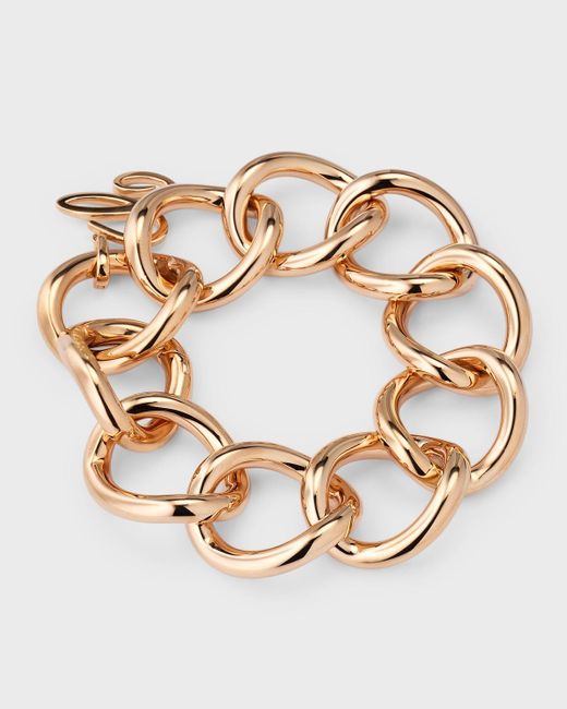 Chopard Metallic 18k Rose Gold Round Chain Bracelet