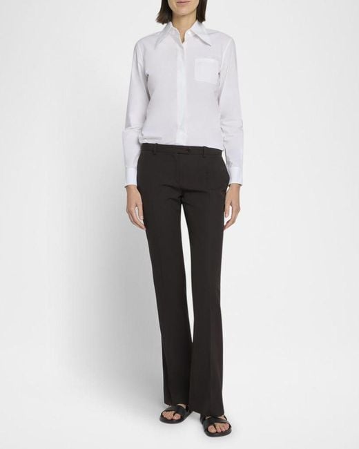 The Row White Maltika Button-Down Shirt