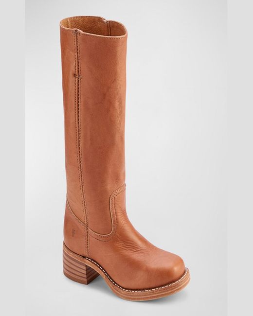 Frye Brown Campus Tall Leather Riding Boots