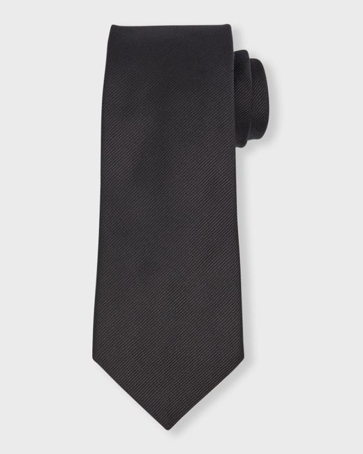 Alexander McQueen Black Solid Silk Tie for men