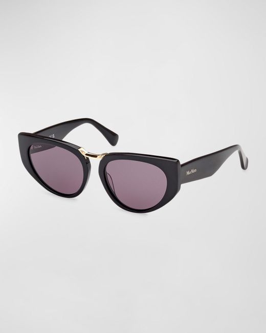 Max Mara Multicolor Bridge1 Acetate Cat-Eye Sunglasses