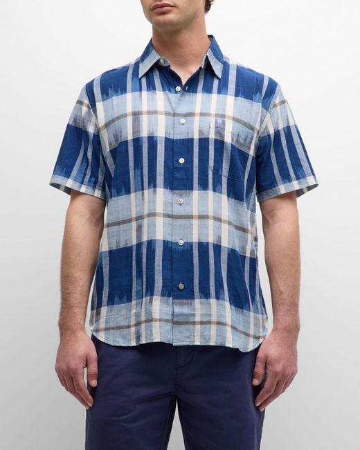 Original Madras Trading Co. Blue No. 114 Lax Sport Shirt for men
