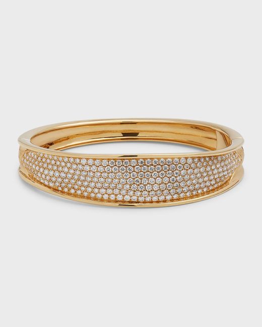 Marco Bicego Metallic 18k Yellow Gold Pave Diamond Lunaria Bracelet