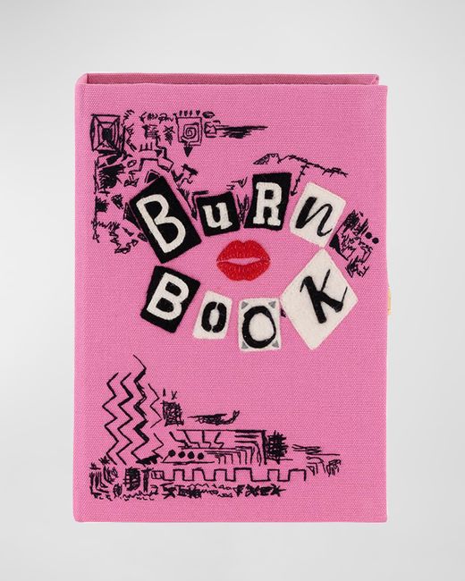 Olympia Le-Tan Pink Mean Girls The Burn Book Clutch Bag