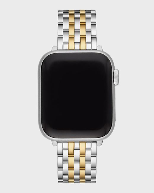 Michele Black 7-link Stainless Steel Bracelet For Apple Watch, Gold/silver