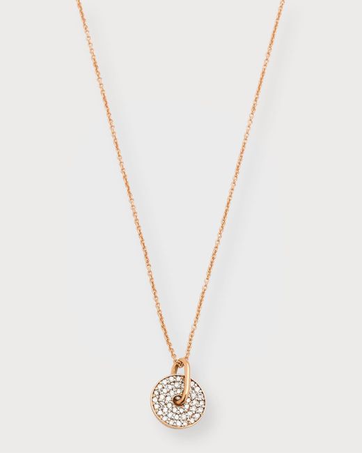 Ginette NY White Mini Diamond Donut On Chain Necklace