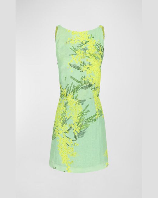 BERNADETTE Green Kimberly Floral Print Mini Dress