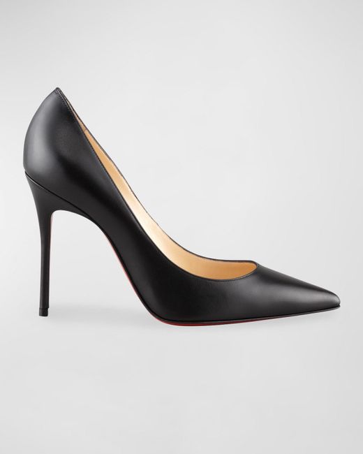 Christian Louboutin Metallic Kate Red Sole High-heel Pumps, Black