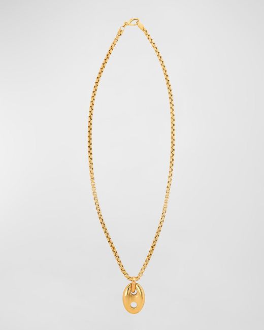 Jenna Blake White 18k Gold Vertical Mariner Necklace