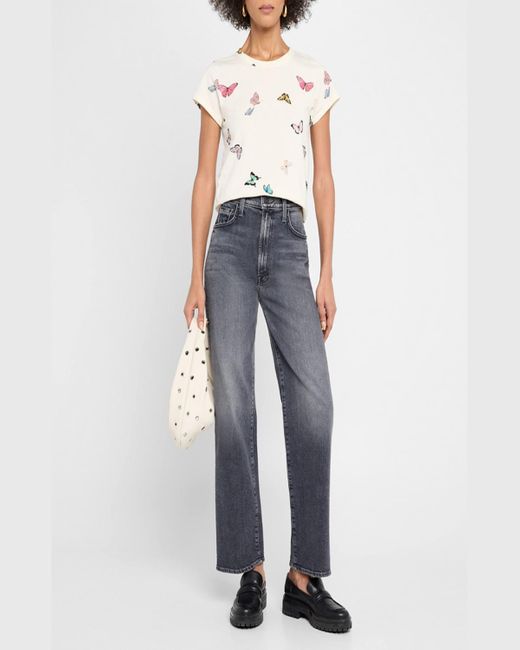 Rag & Bone Natural Ozzy Allover Butterfly Tee