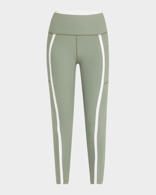 Beyond Yoga Blue Spacedye New Moves High-Waist Midi Leggings