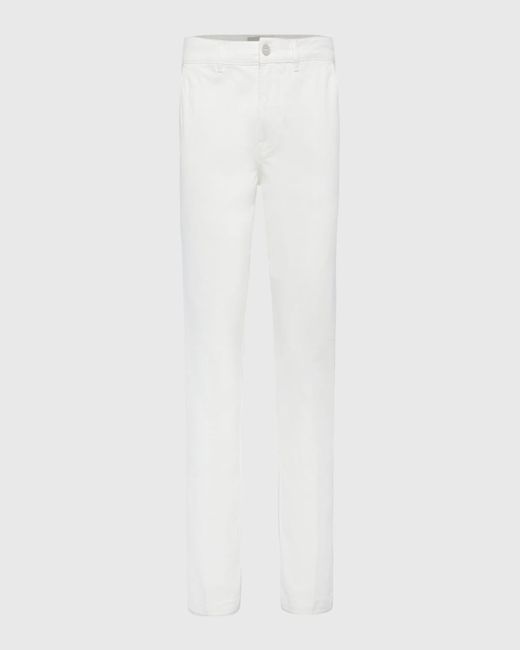Hudson White Classic Slim-Straight Chino Pants for men