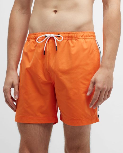 Swims Orange Amalfi Side-Stripe Swim Shorts for men