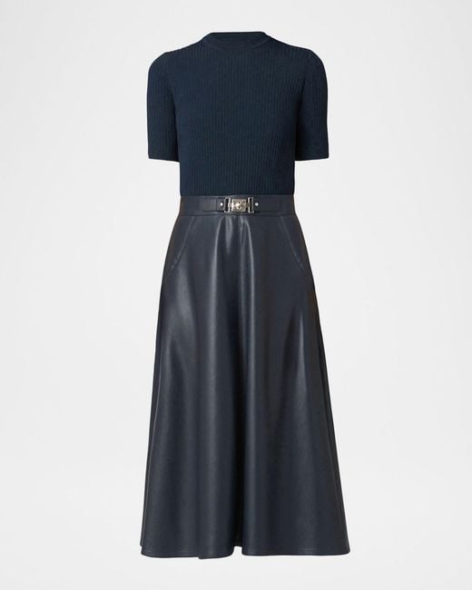 navy blue faux leather dress Buy Sosandar Blue Faux Leather Popper Front Shirt Dress from Next USA