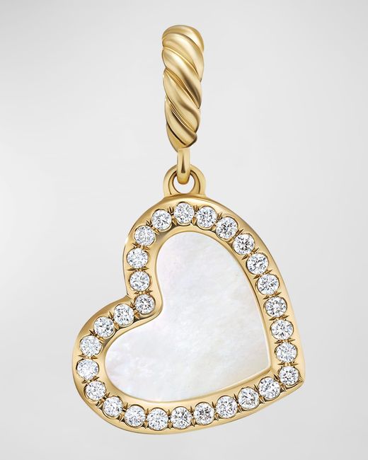 David Yurman Metallic Dy Elements Heart Pendant With Diamonds
