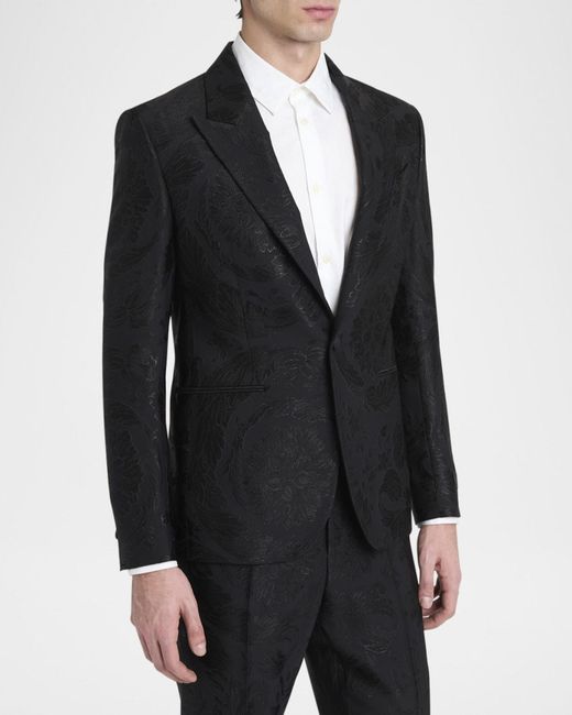 Versace Black Apos;S Jacquard Evening Jacket for men
