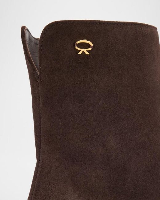 Gianvito Rossi Brown Lyell Booties