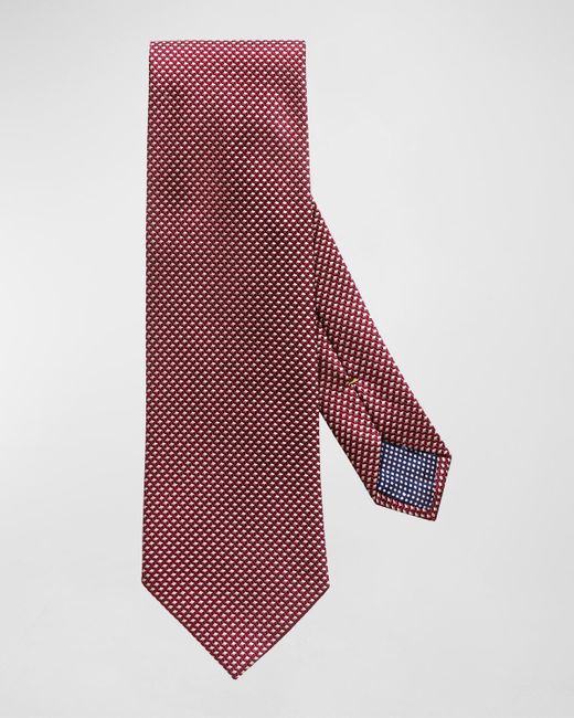 Eton of Sweden Purple Geometric Silk Tie for men