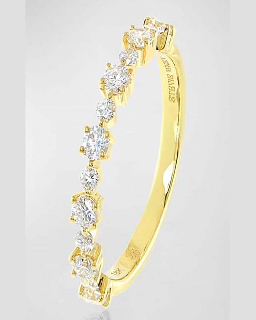 Stevie Wren Metallic 14k Gold Flowerette Diamond Stack Ring