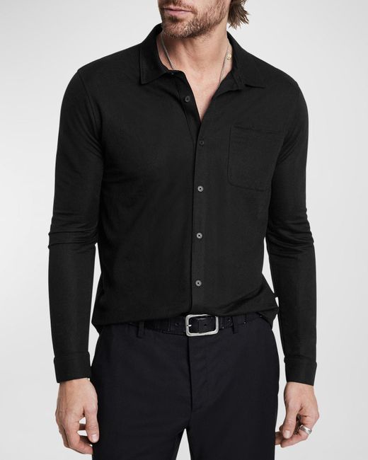 John Varvatos Black Mcgiles Button-Down Shirt for men