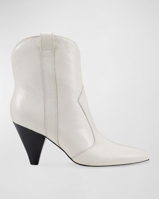 Marc fisher top white ankle boots